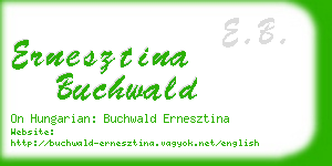 ernesztina buchwald business card